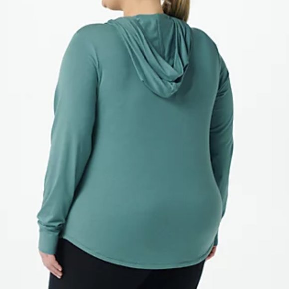 AnyBody Cozy Knit Luxe Message Hoodie  12320 - Picture 3 of 4